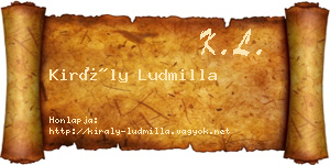 Király Ludmilla névjegykártya