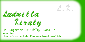 ludmilla kiraly business card